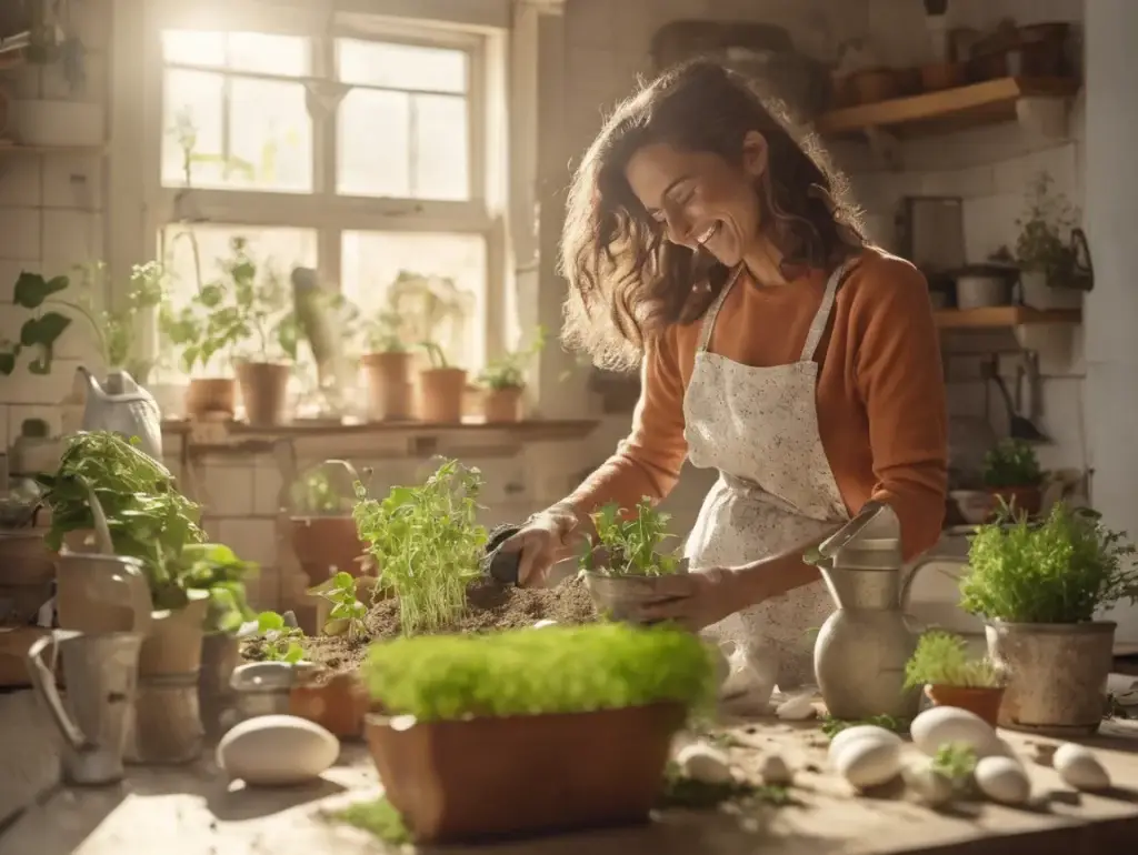 Step-by-step guide to growing seedlings in eggshells