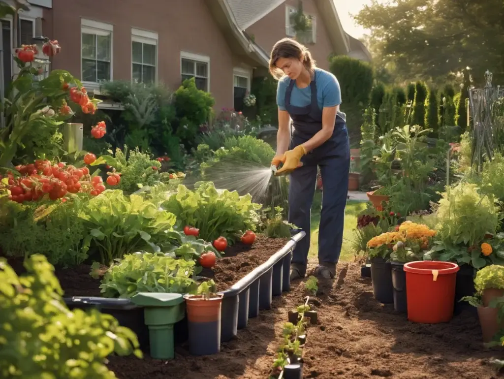 Watering techniques for efficient garden irrigation